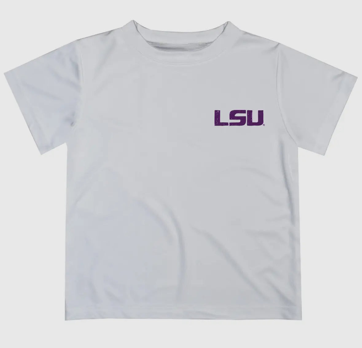 White LSU Tigers hand sketched impression tee - dri fit