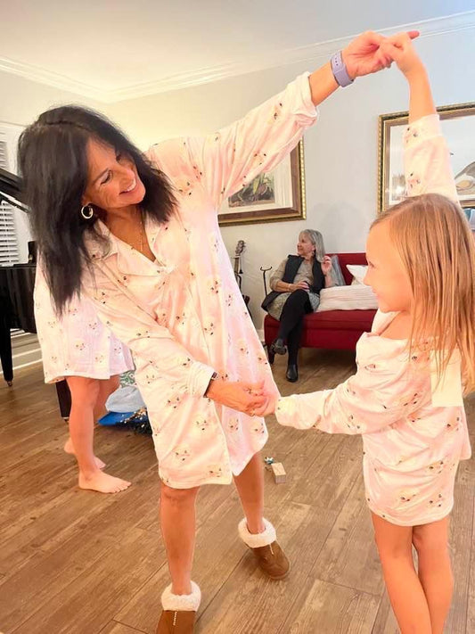 Girls pink Santa night shirt