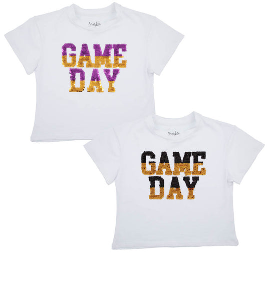 Game Day Flip Sequin Reversible Boxy Tee