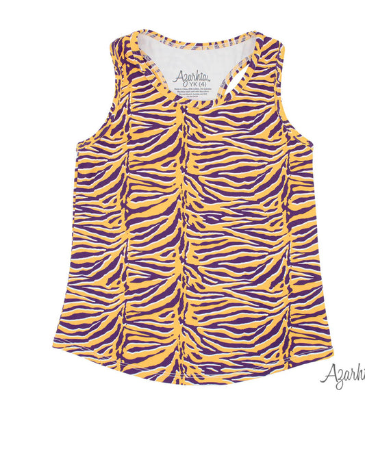 Tiger racer back girls shirt