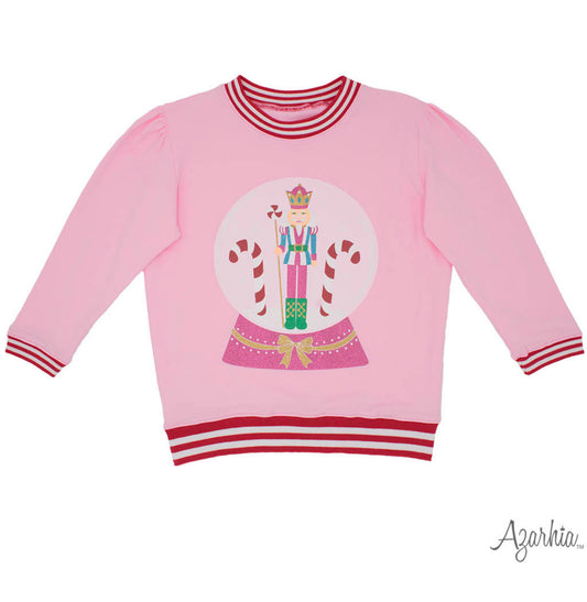 Light pink glitter nutcracker sweatshirt
