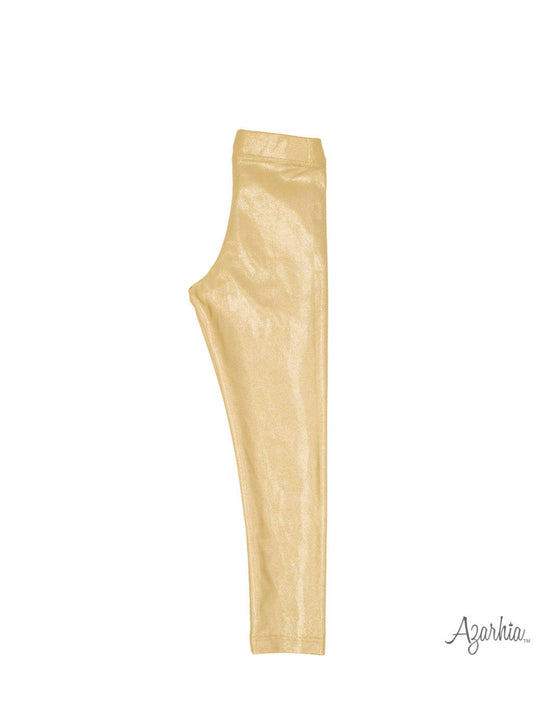 Gold metallic leggings