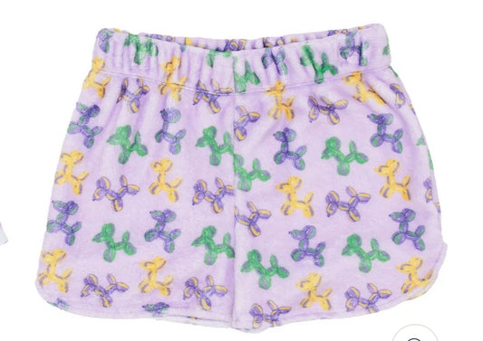 Balloon dog fuzzy sleep shorts
