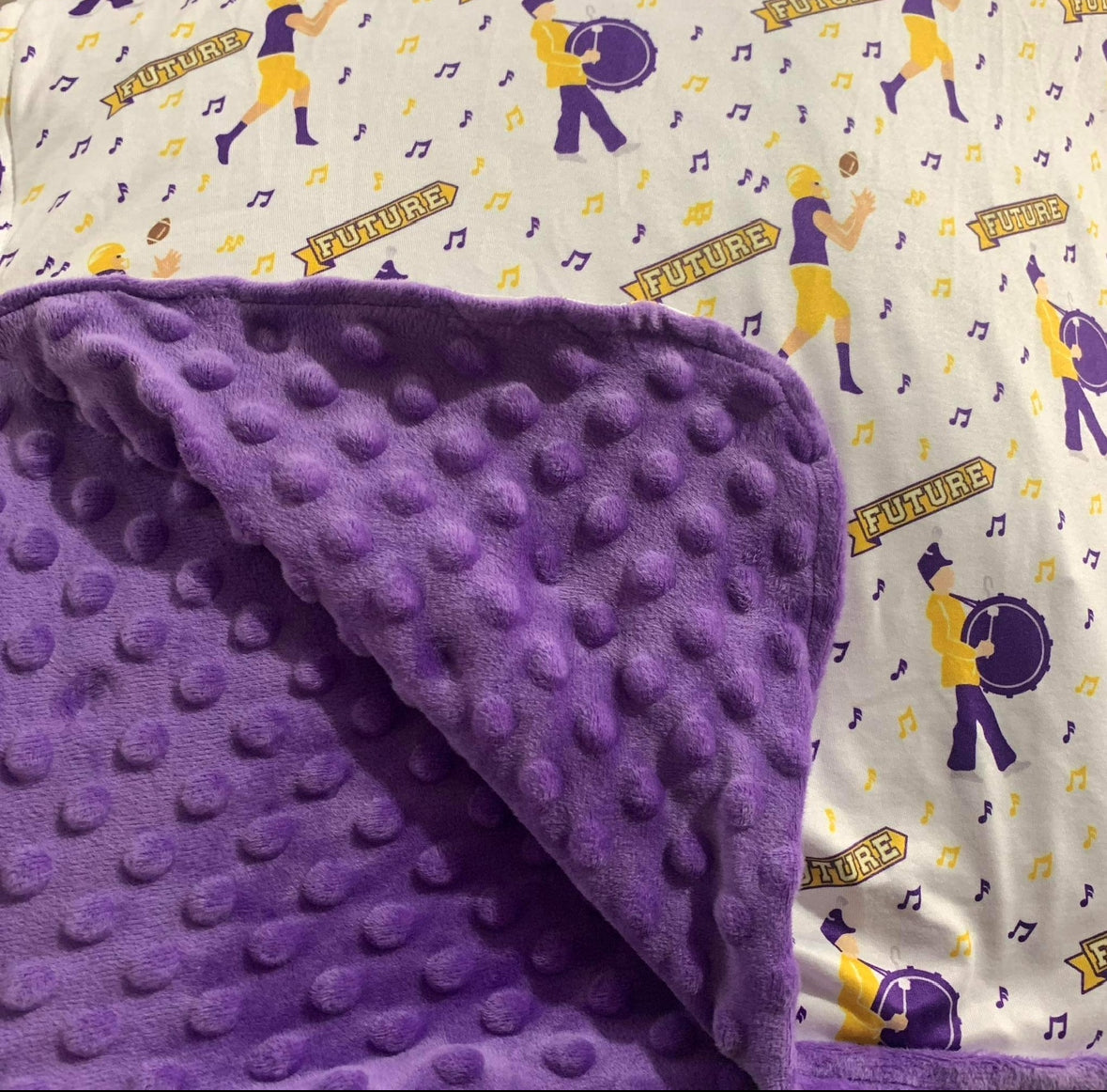 Future Tiger Blanket - minky dot straight edged