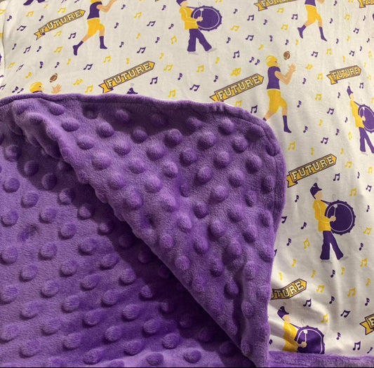 Future Tiger Blanket - minky dot straight edged