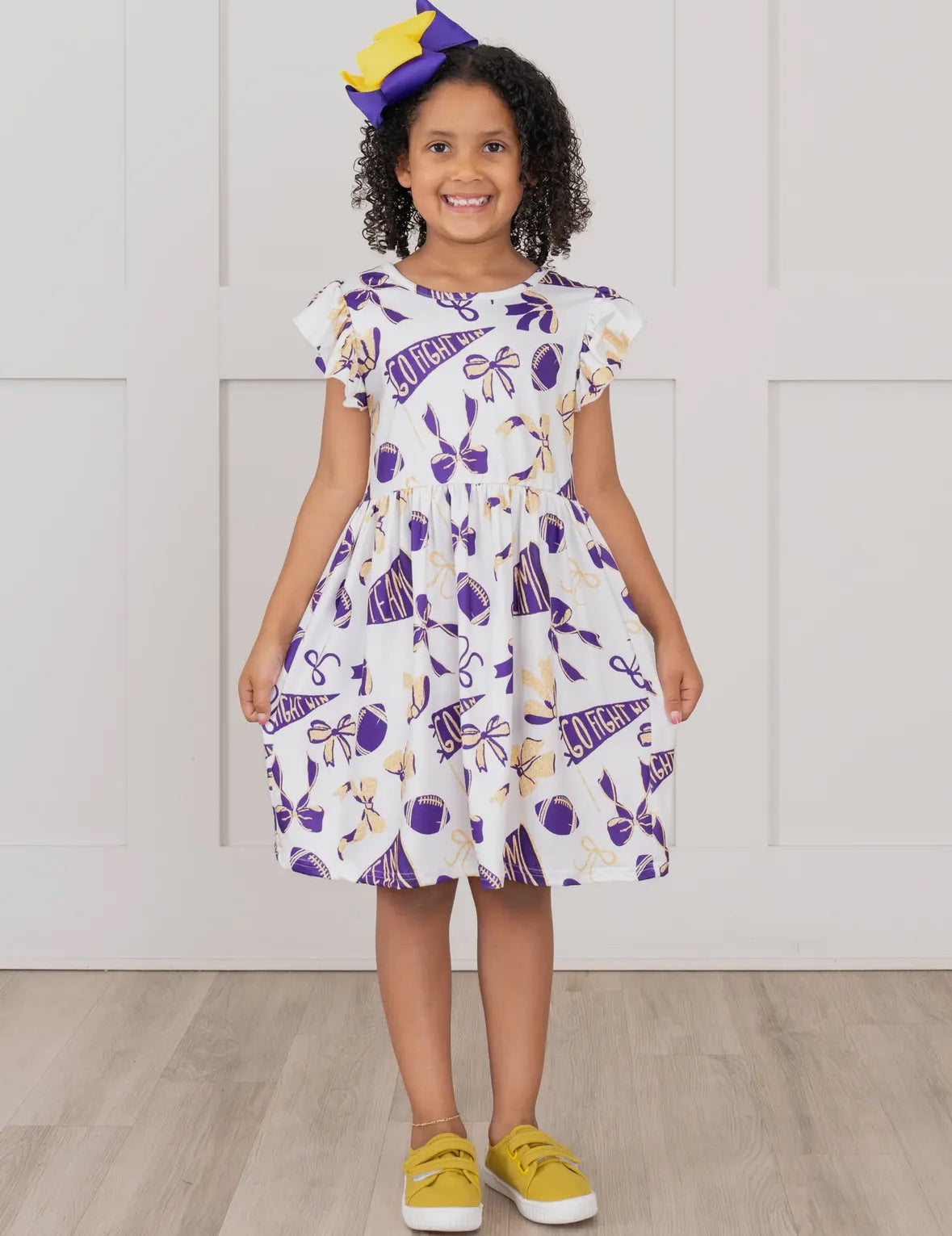 Purple and Gold game day play dress
