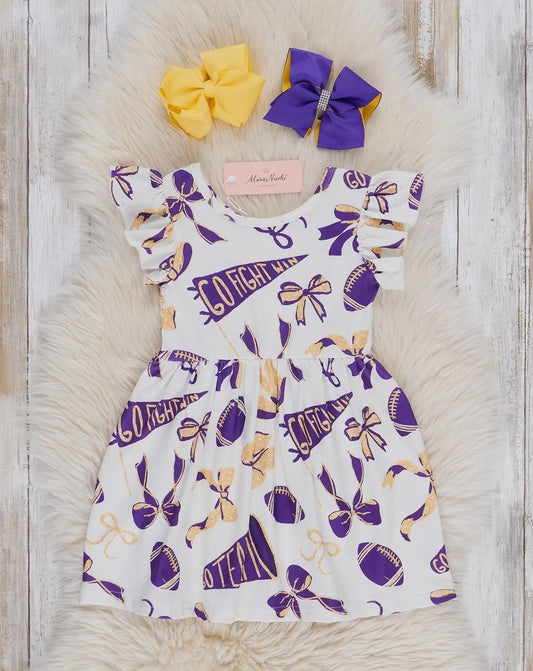 Purple and Gold game day play dress