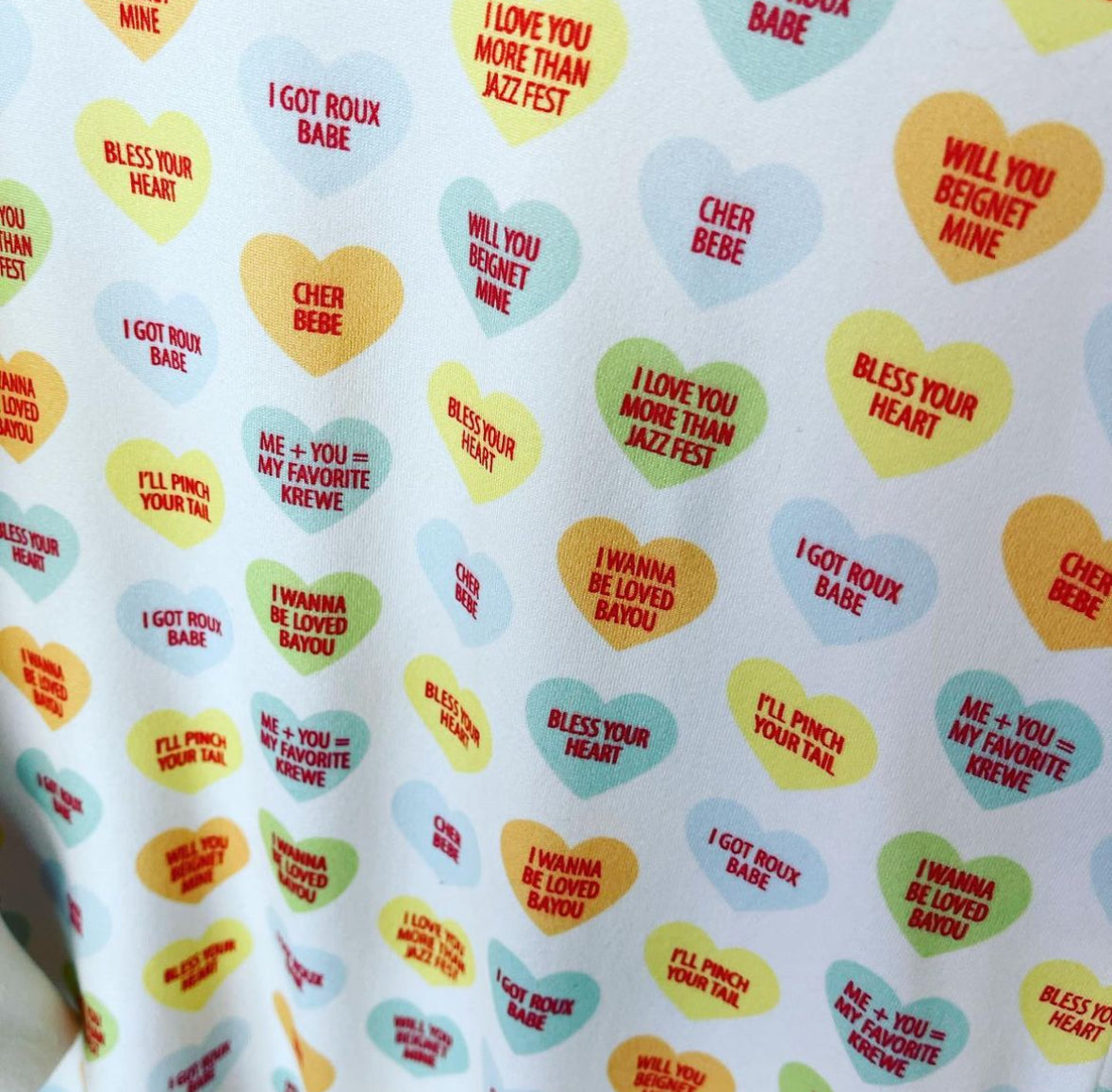 Cajun Candy hearts Unisex Lounge set
