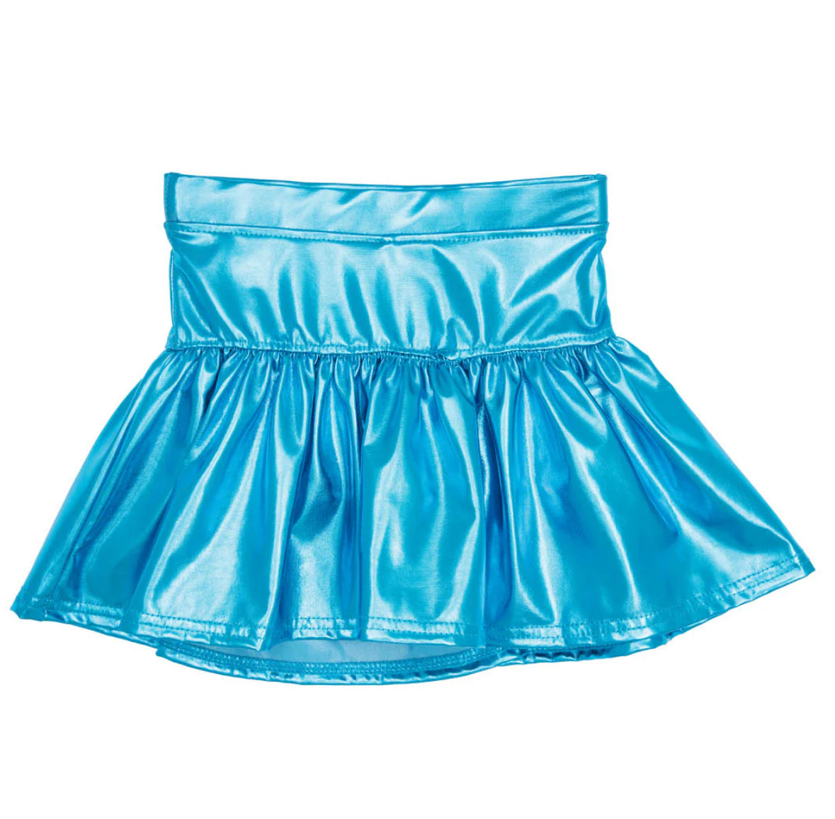 Teal metallic skort