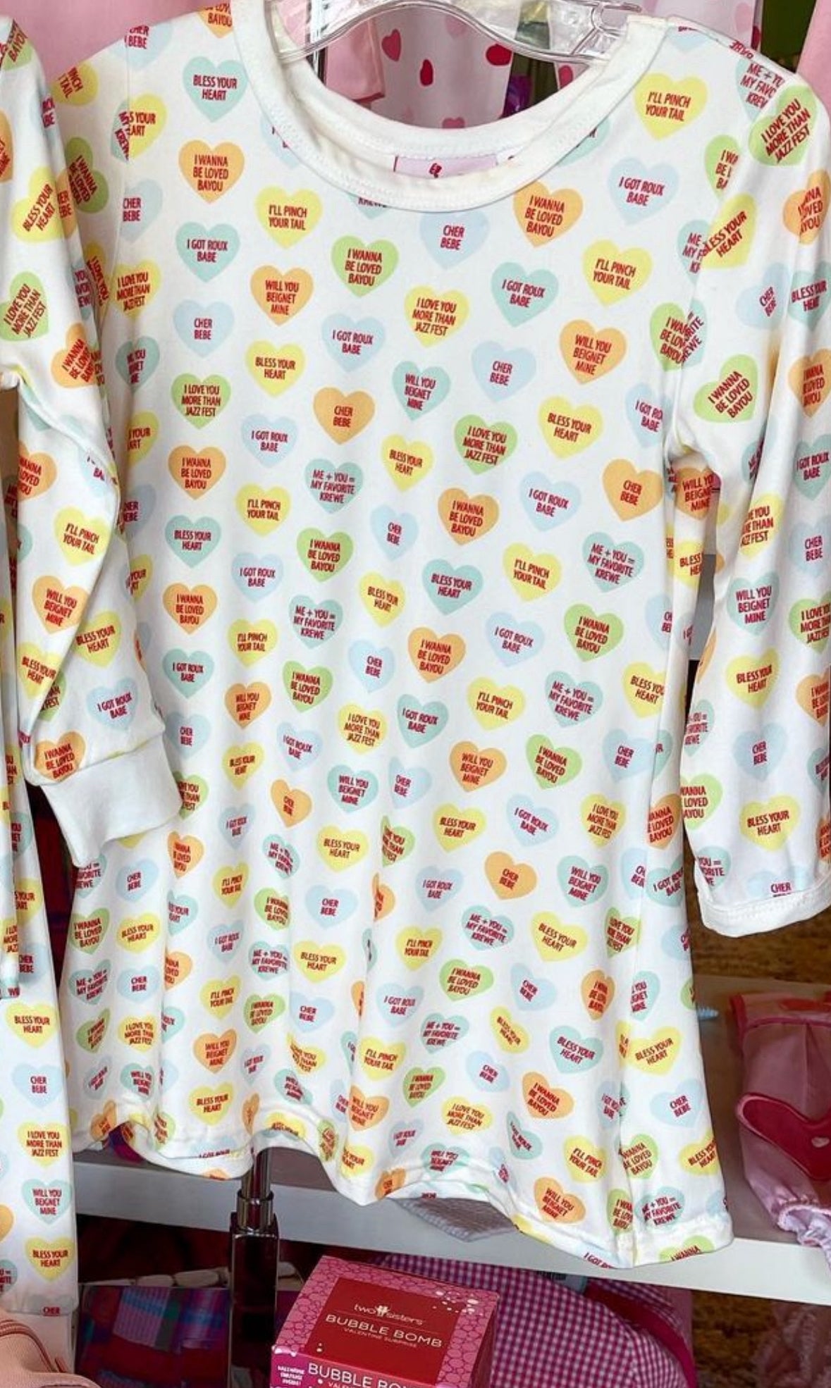Cajun Candy Hearts dress (with pink hearts)