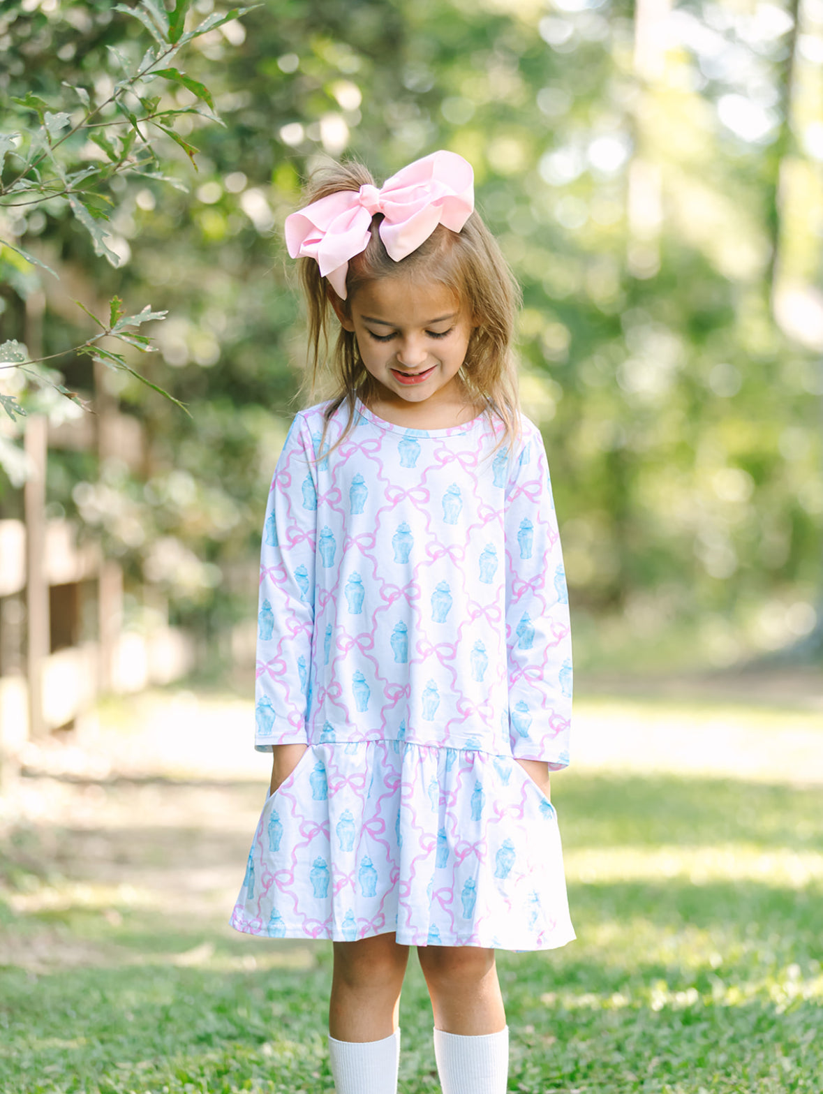Ginger Jar Drop Waist Knit Dress  Little Louanne