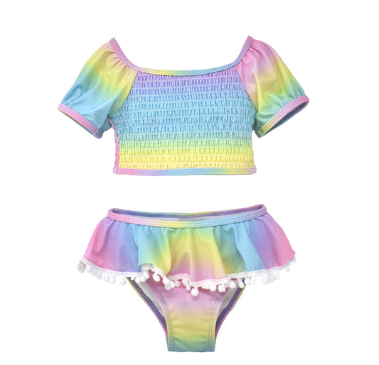 Tie Dye Flap Happy Two Piece Swimsuit