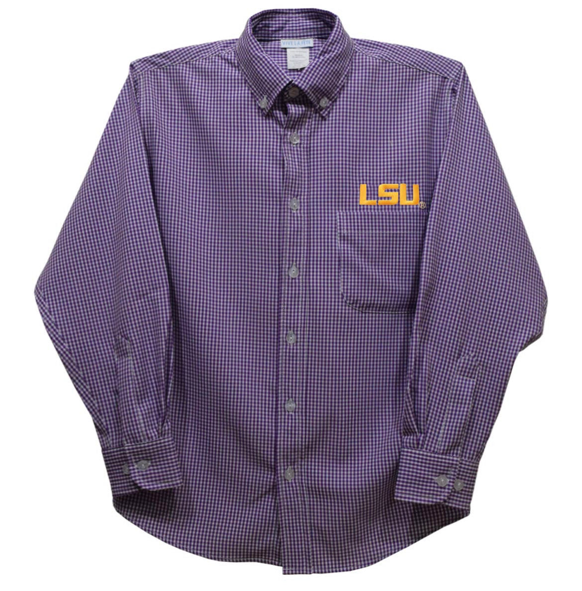 LSU Long Sleeve Button Up