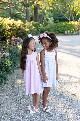 Pink Stripe Sleeveless Knit Dress