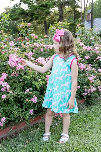 Carousel Knit Drop Waist Dress