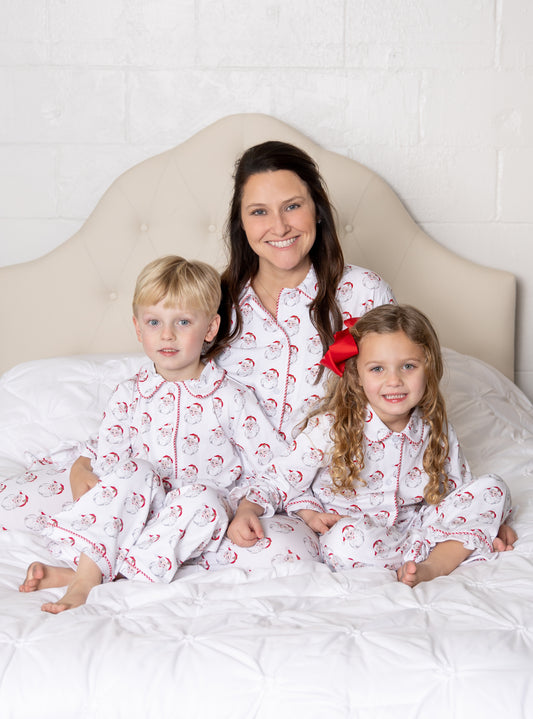 Santa Baby Knit Pajama Set - Girls