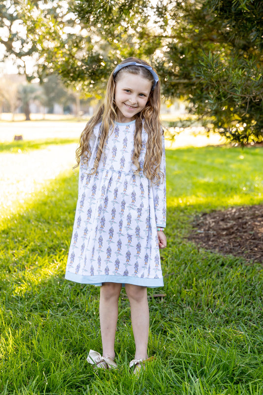 Watercolor Nutcracker Knit Dress