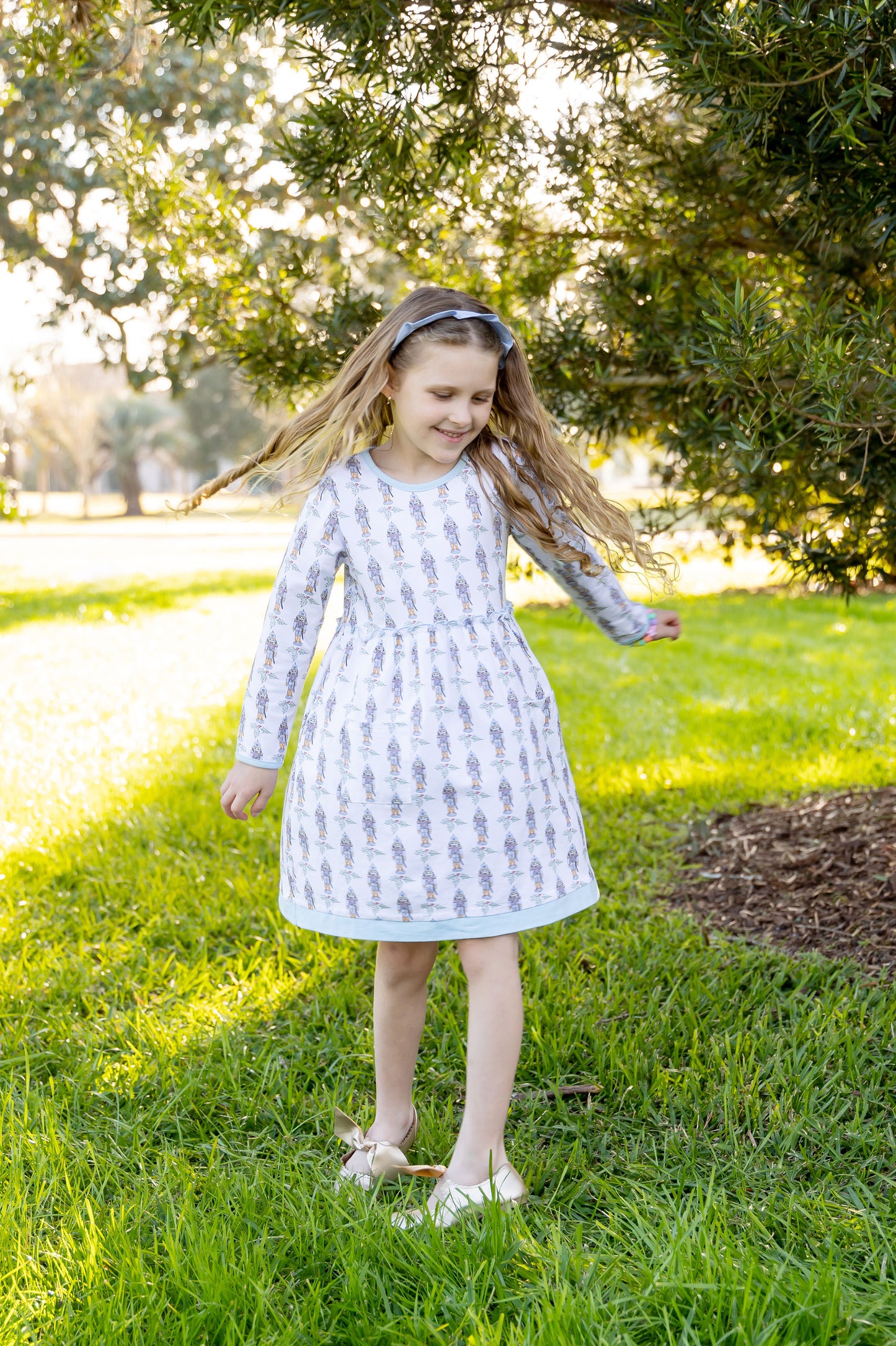 Watercolor Nutcracker Knit Dress