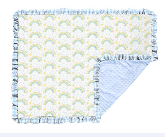 Blue Only Rainbows Blanket