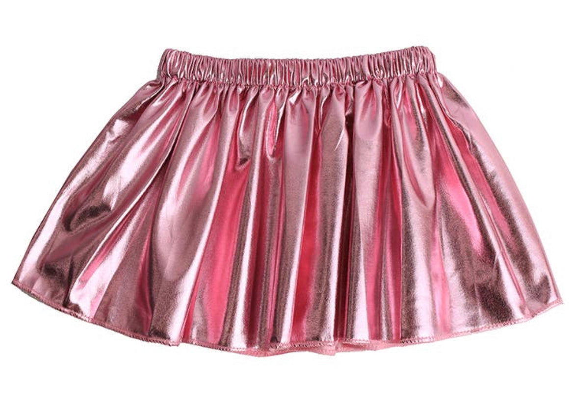 Pink Metallic Skirt