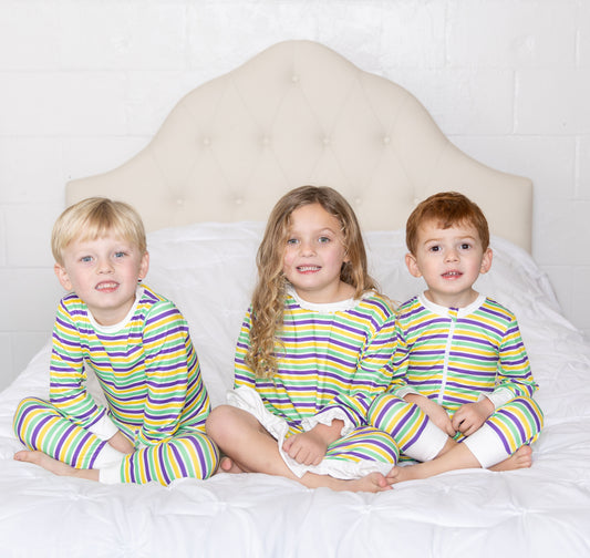 Carnival Striped Zip up Onesie