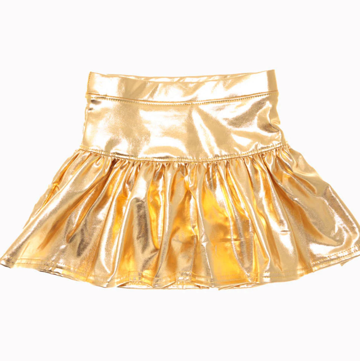 Gold metallic skort