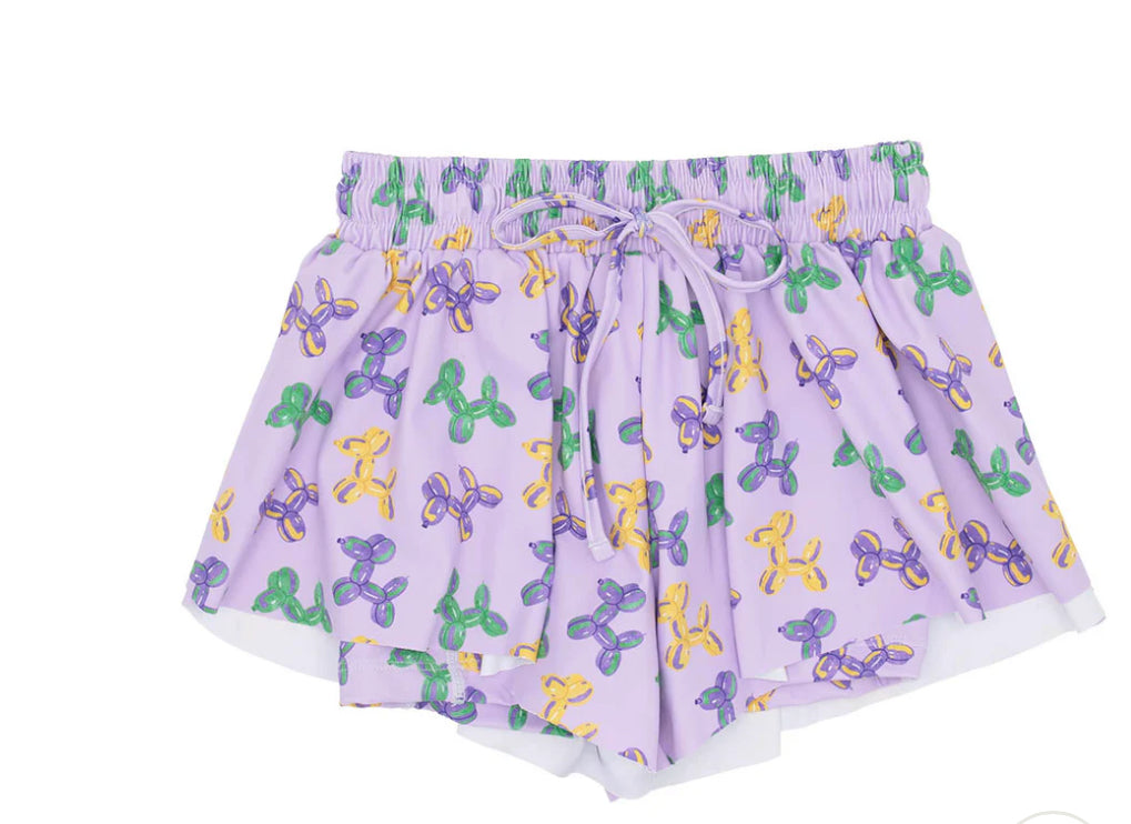 Balloon dog butterfly shorts