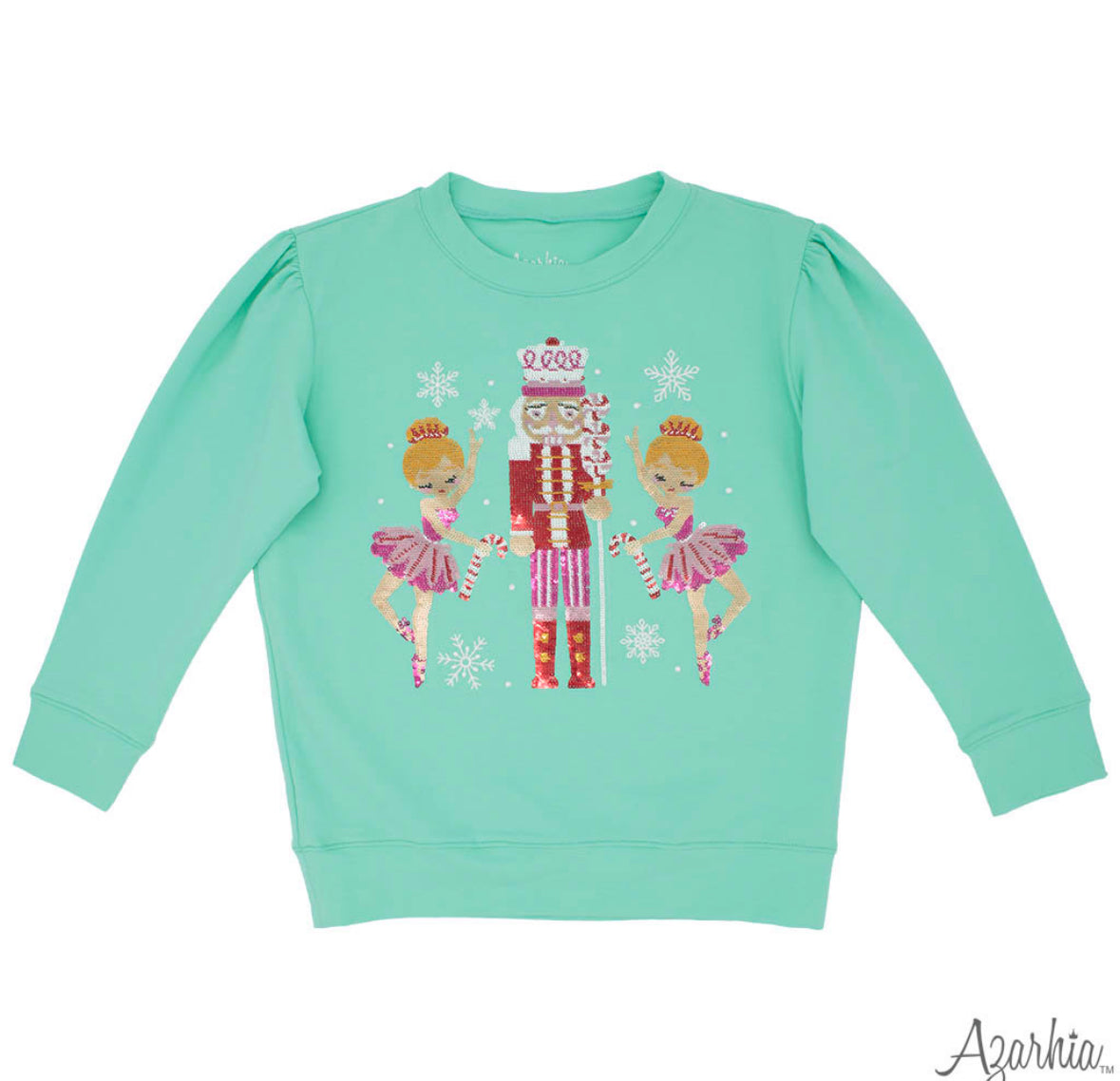 Dark mint sequin nutcracker ballet Sweatshirt