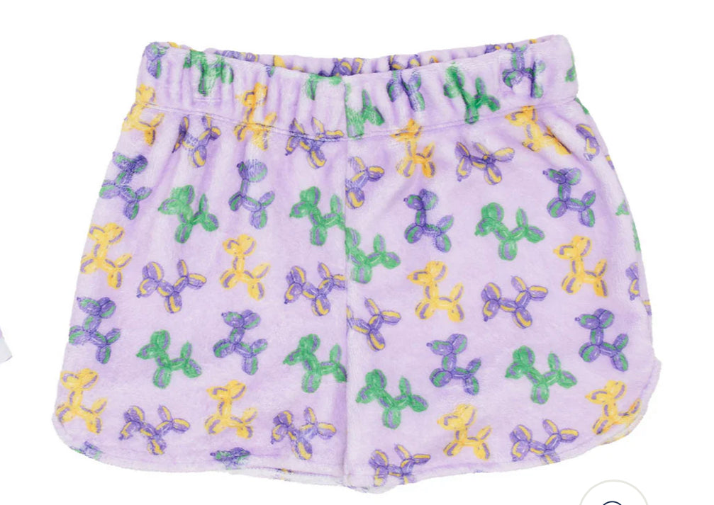 Balloon dog fuzzy sleep shorts