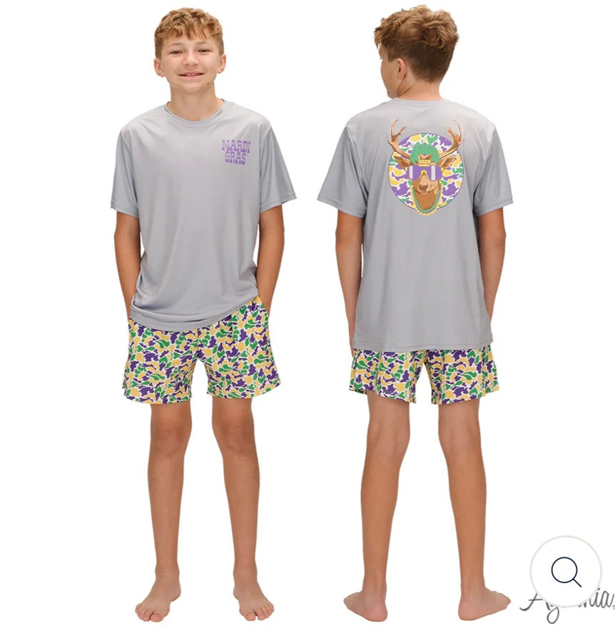 Camo Mardi Gras Shorts