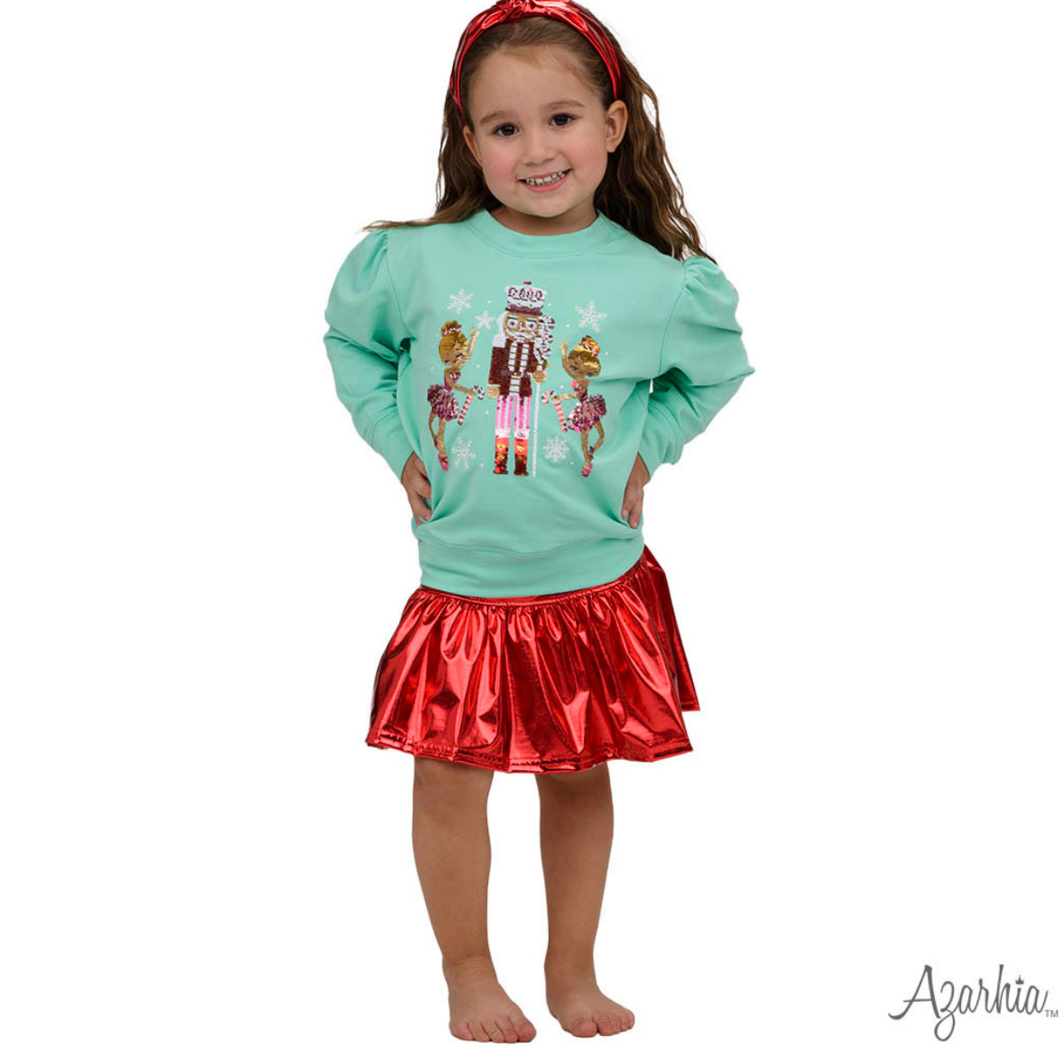 Dark mint sequin nutcracker ballet Sweatshirt