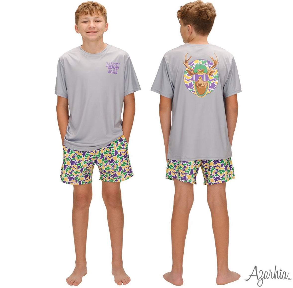 Drifit Mardi Gras Camo Deer shirt