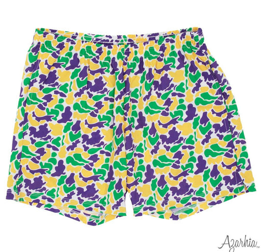 Camo Mardi Gras Shorts