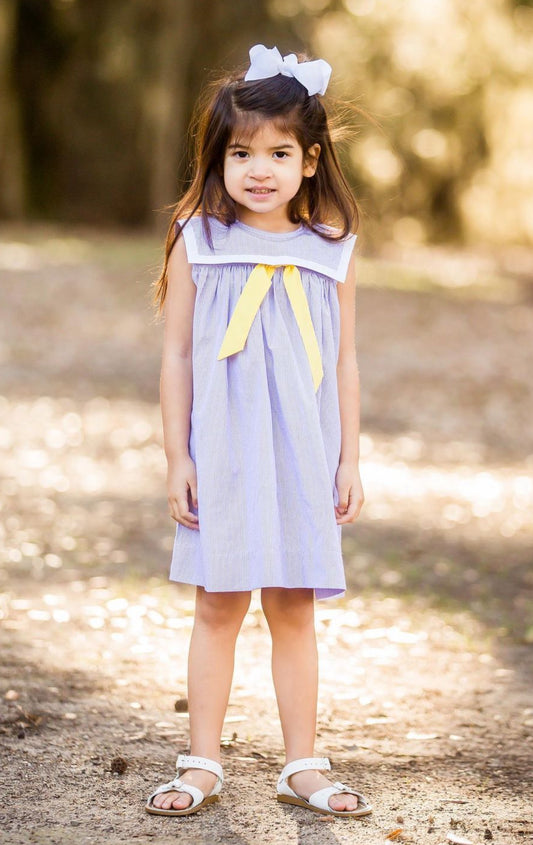 Purple and Yellow Gingham Sailor Dress