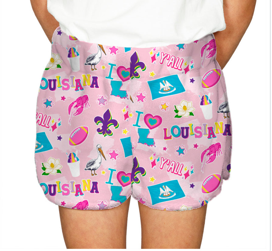 Louisiana fuzzy shorts