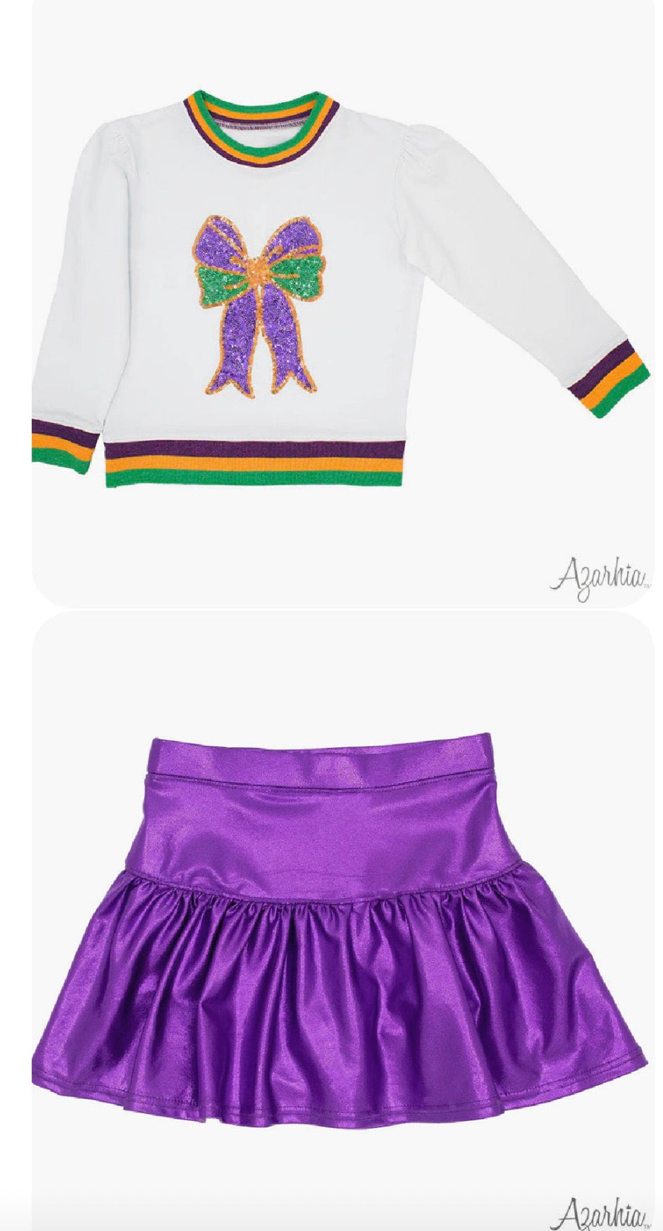 Purple Metallic Skort