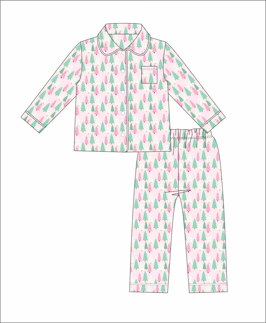 Whimsy Christmas Tree Pajama Set