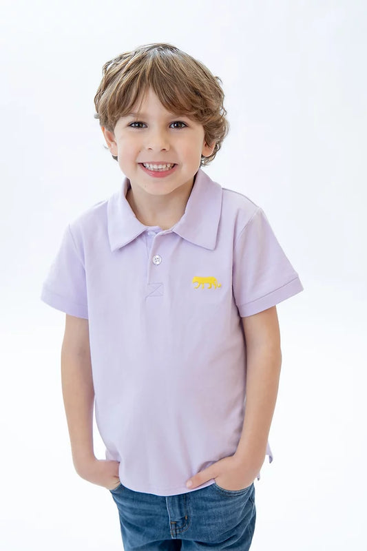 Tiger Embroidered Knit Polo