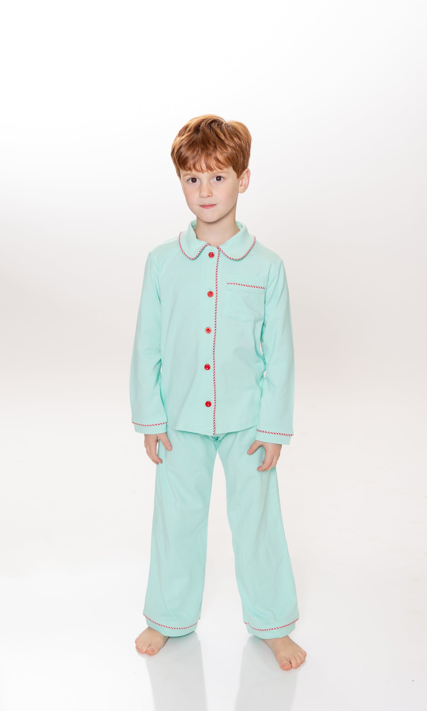 Mint Green Classic Knit Pajama Set