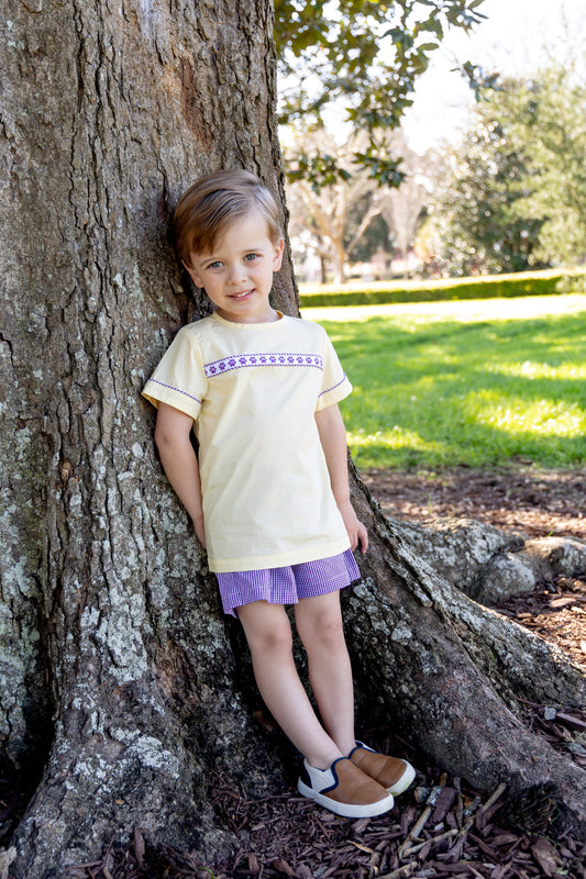 Paw Print Ribbon Shorts Set