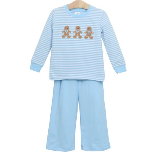 Gingerbread Applique Pant Set - Boys