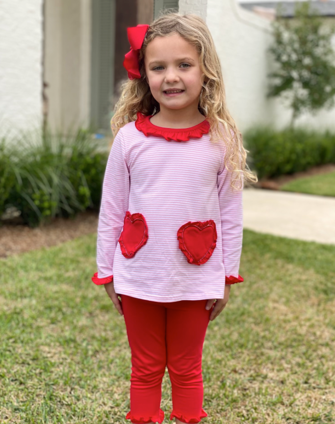 Heart Applique Tunic Set