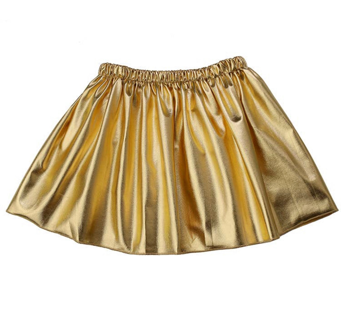 Metallic Gold mini skirt