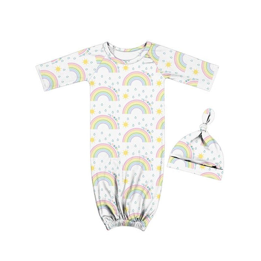 Only rainbows after rain baby gown