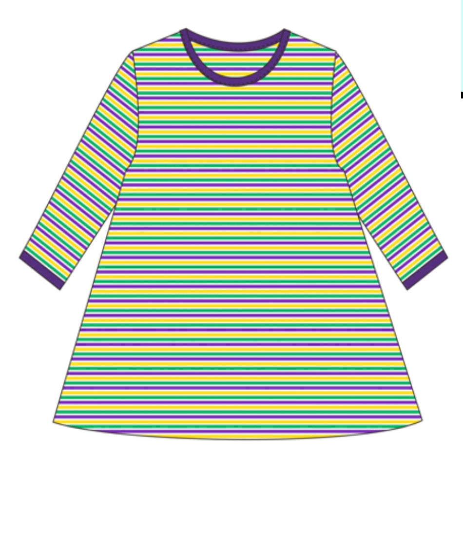 Carnival Knit Striped Play Dress