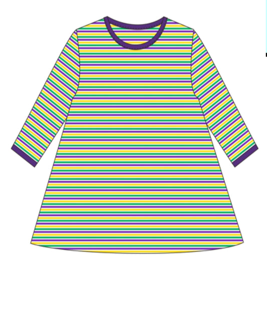 Carnival Knit Striped Play Dress