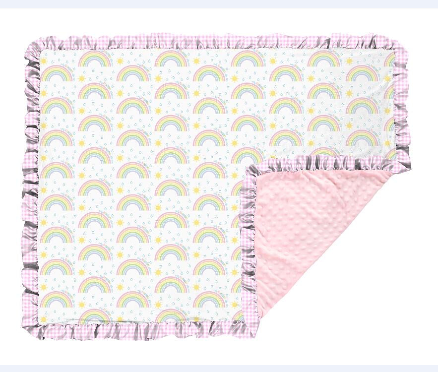 Preorder-Pink Only Rainbows Blanket
